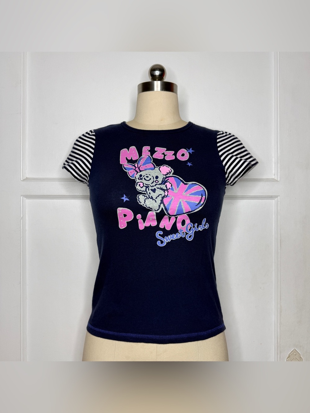 Mezzo Piano navy bear tee